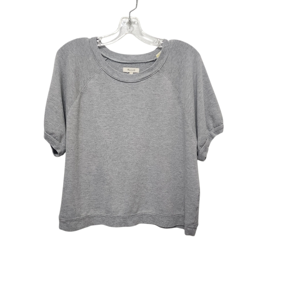 Madewell Gray Oversized Short Sleeve Sweatshirt Size L